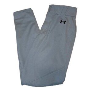 Under Armour Baseball Pants Mens Medium Gray Tapered Utility Full Length Cuffed